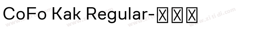 CoFo Kak Regular字体转换 CoFo Kak Regular字体转换